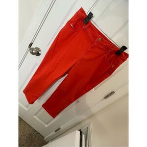 Chico's Bold Red Cropped Ankle Pants